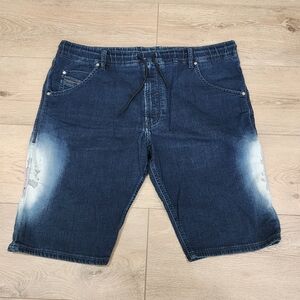 Diesel Denim Jogger Shorts Mens Elastic Waist Drawstring Size 36